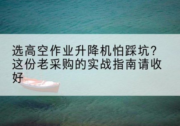 大通高空作业升降机厂家推荐-选高空作业升降机怕踩坑？这份老采购的实战指南请收好